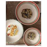 Lot of 6 pasta bowls