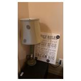 Lamp and Motivational Poster