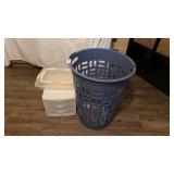 Storage Bins and Hamper