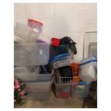 Lot of bins and containers