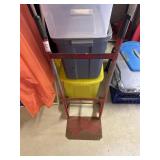 Red hand truck cart