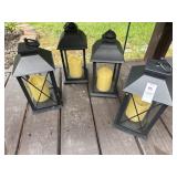 Lot of 4 electric candle lanterns