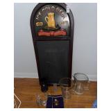 Beer lot - Chalkboard, pitchers, shot glasses,