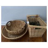 3 woven baskets