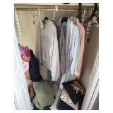 Closet lot of assorted mens/womens clothing,
