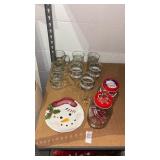 Lot of Christmas Glasses