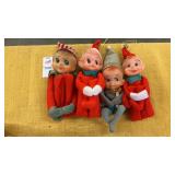 4 Vintage Pixie Shelf Sitters
