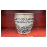Antique A.P. Donaghho Fredericktown, PA Stoneware