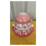 Vintage Pyrex Gooseberry Pink Cinderella Mixing