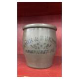Antique Cook & Beerits Somerset PA Stoneware Jar