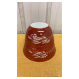Vintage Pyrex Autumn Harvest Mixing Bowl Set of 2