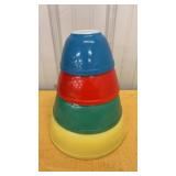Vintage Pyrex Primary Colors Nesting Mixing Bowl