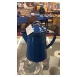 Vintage Blue Enamelware Small Camping Tea Coffee