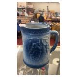 Vintage North Star Pottery Pitcher, Blue Grape