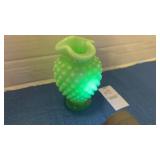 Vintage Uranium Hobnail Vase 3 1/2 in