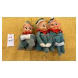 3 Vintage Pixie Shelf Sitters