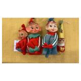 4 Vintage Pixie Shelf Sitters