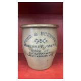 19th C. Cobalt Stenciled Stoneware Crock ï¿½ Cook &
