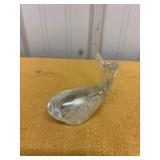 Vintage Clear Art Glass Whale Figurine