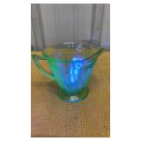 Vintage Anchor Hocking Block Optic Green Uranium