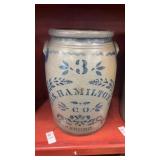 Antique Jas. Hamilton & Co. 3-Gallon Stenciled