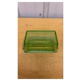 Vintage Green Uranium/Depression Glass "BUTTER