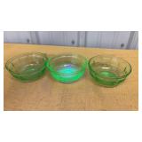 Vintage Anchor Hocking Block Optic Green Uranium