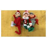 4 Vintage Pixie Shelf Sitters