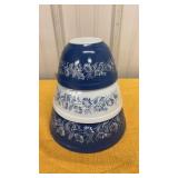 Vintage Pyrex Colonial Mist Cobalt Blue Nesting