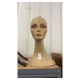 Vintage long-necked female mannequin head