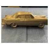 Vintage 1974 Benthrico metal Chrysler coin bank