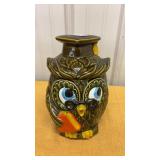 Vintage 1970s Ceramic Wise Owl with Book &