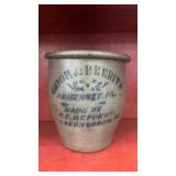 19th C. Cobalt Stenciled Stoneware Jar ï¿½ Cook &