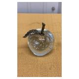 Vintage Genuine Crystal Apple Gold Tone Stem