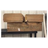 3 Vintage Wooden Crates