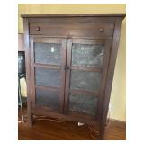 Punched tin pie safe antique original cabinet has
