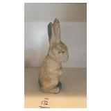 Vintage paper mache bunny figure, used as candy