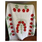 Roses quilt 77 X 96 in