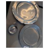 Vintage pewter serving plates/dishes