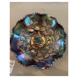 Three fruits carnival glass bowl