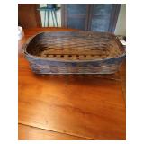 Rectangular hand woven basket
