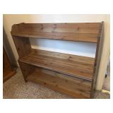 Three tier wooden shelf