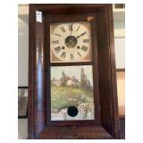 Antique Chauncey Boardman shelf Clock chimes & run