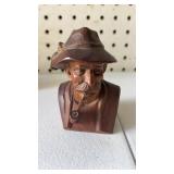 Vintage Black Forest Hand Carved Man with Pipe