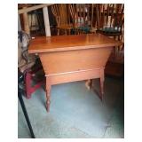 Antique dough table 32-1/2' wide, 19' deep, 28'