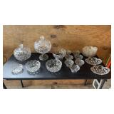 Lot of Glass Dishes, Jars and Dessert Cups