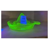 Vintage Uranium Glass Juicer