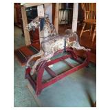 Antique childs platform glider rocking horse
