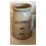 Vintage Somerset Commemorative Pottery Crock