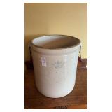 Vintage 5-Gallon Crown Stoneware Crock with Wire